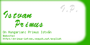 istvan primus business card