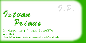 istvan primus business card